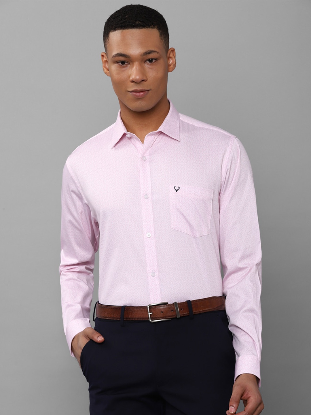 

Allen Solly Slim Fit Spread Collar Formal Cotton Shirt, Purple