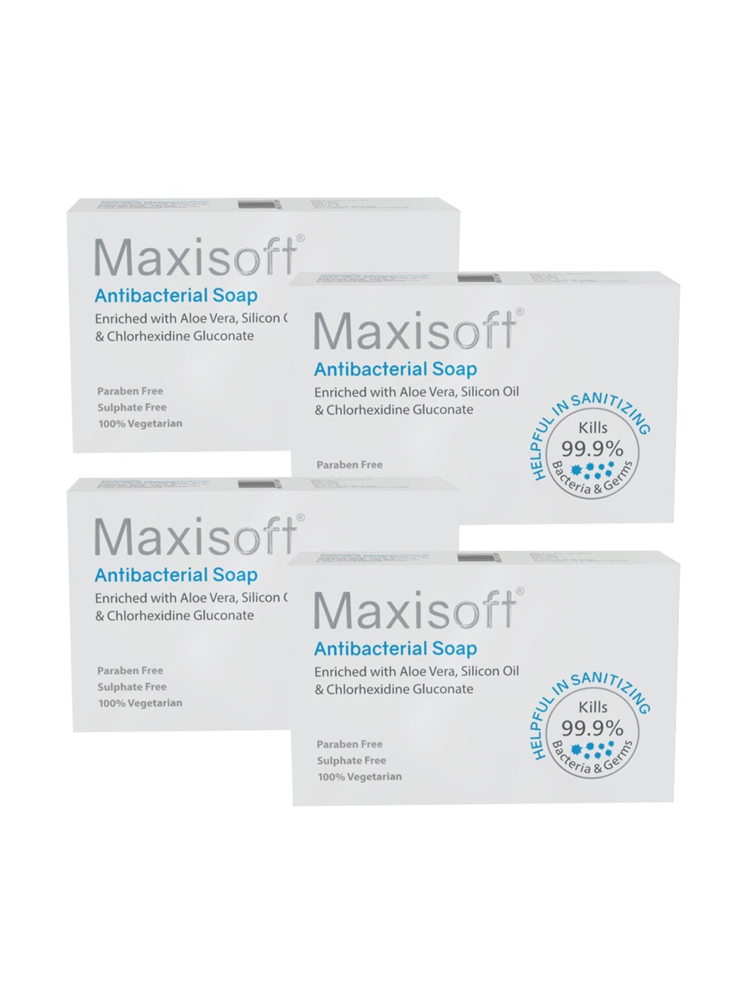 

Maxisoft Set Of 4 Antibacterial Sanitizing Soap - 75g Each, Na
