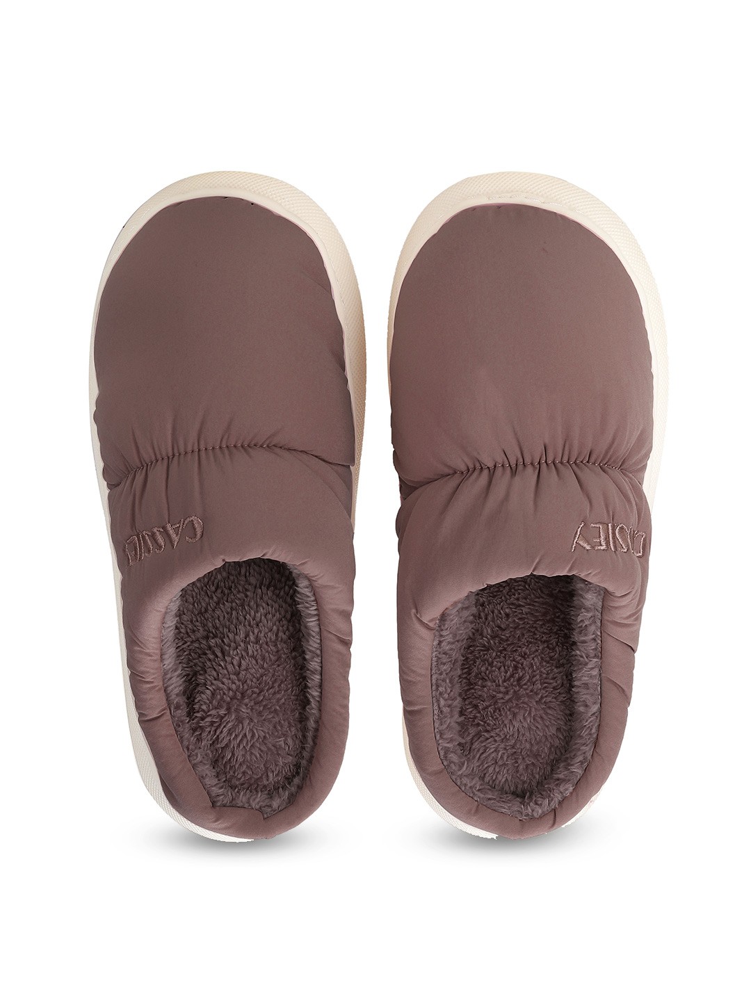 

CASSIEY Men Fur Room Slippers, Brown