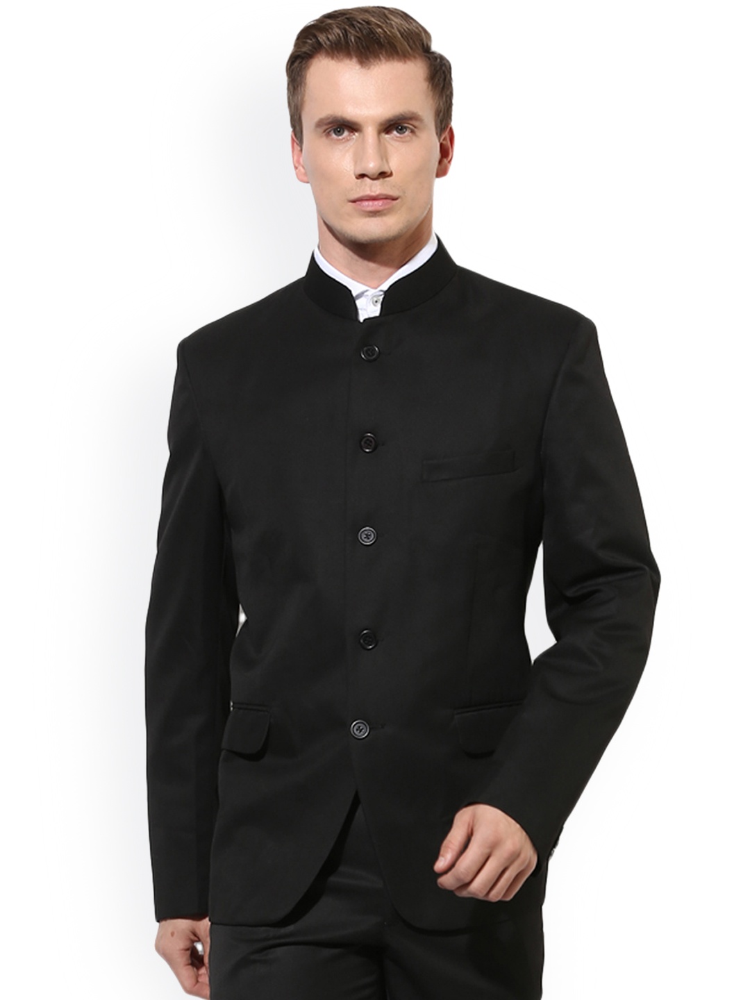 

Hangup Black Regular Fit Single-Breasted Ethnic Bandhgala Blazer