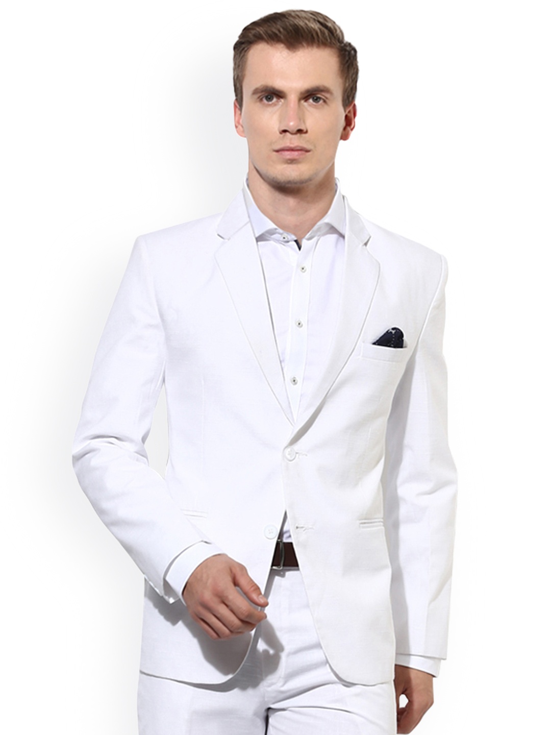 

Hangup White Regular Fit Single-Breasted Blazer