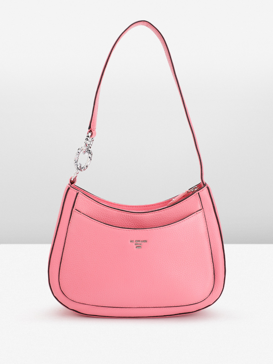 

Da Milano Textured Leather Structured Shoulder Bag, Pink