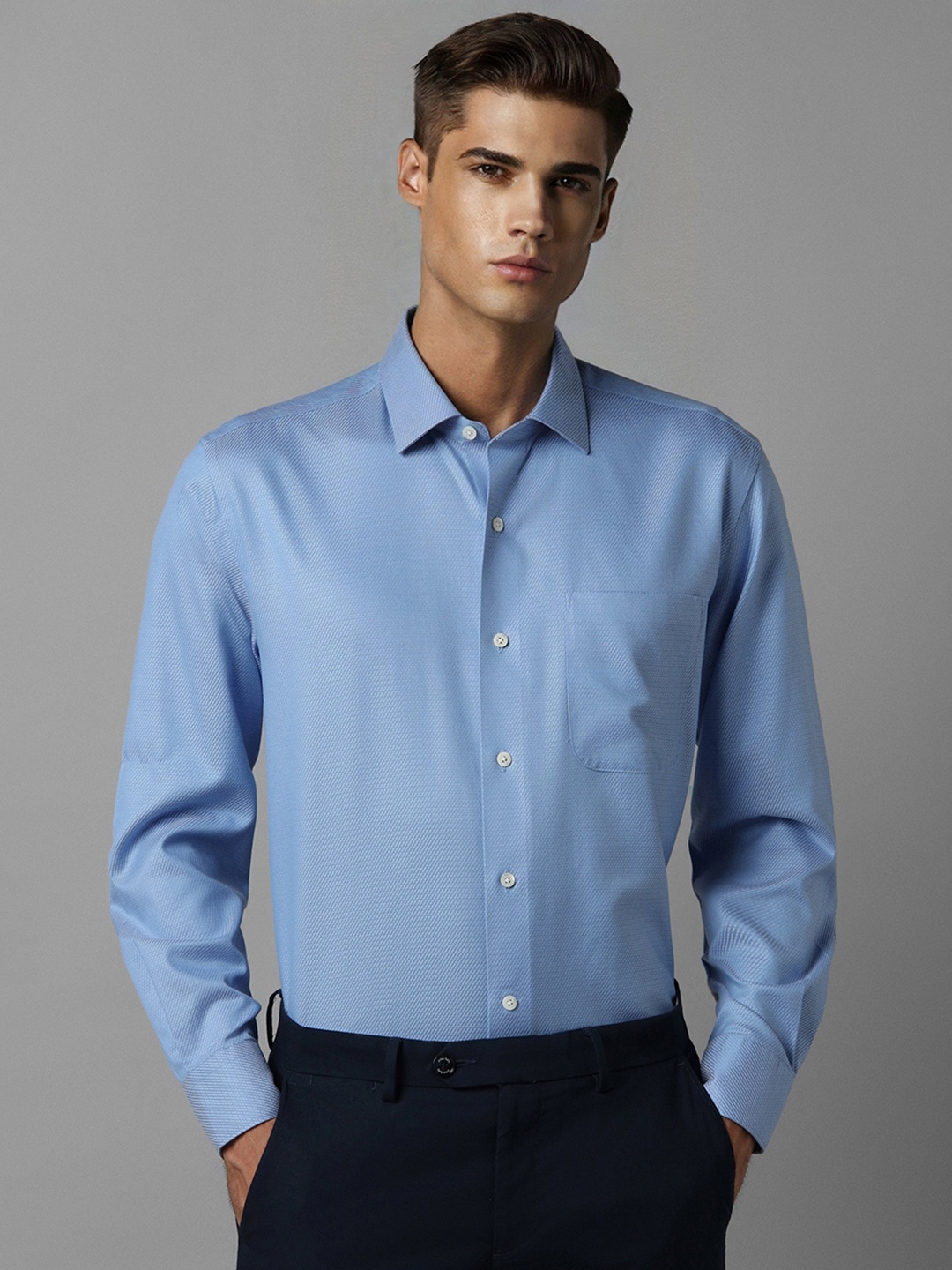 

Luxure by Louis Philippe Cotton Formal Shirt, Blue