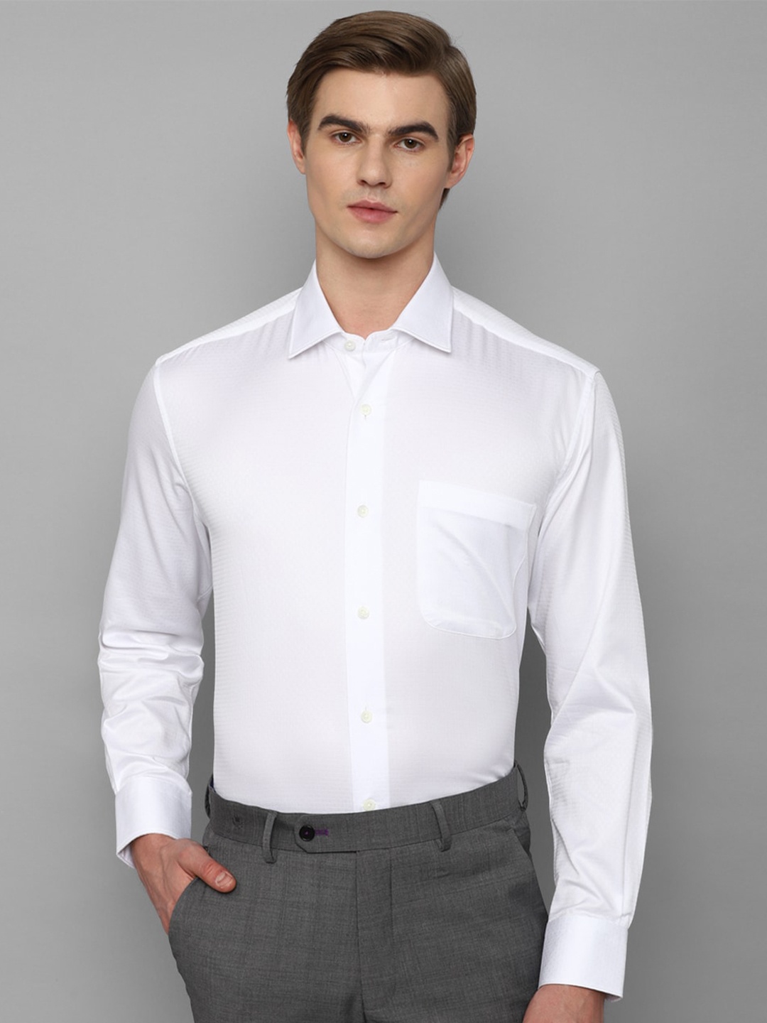 

Luxure by Louis Philippe Slim Fit Opaque Cotton Formal Shirt, White
