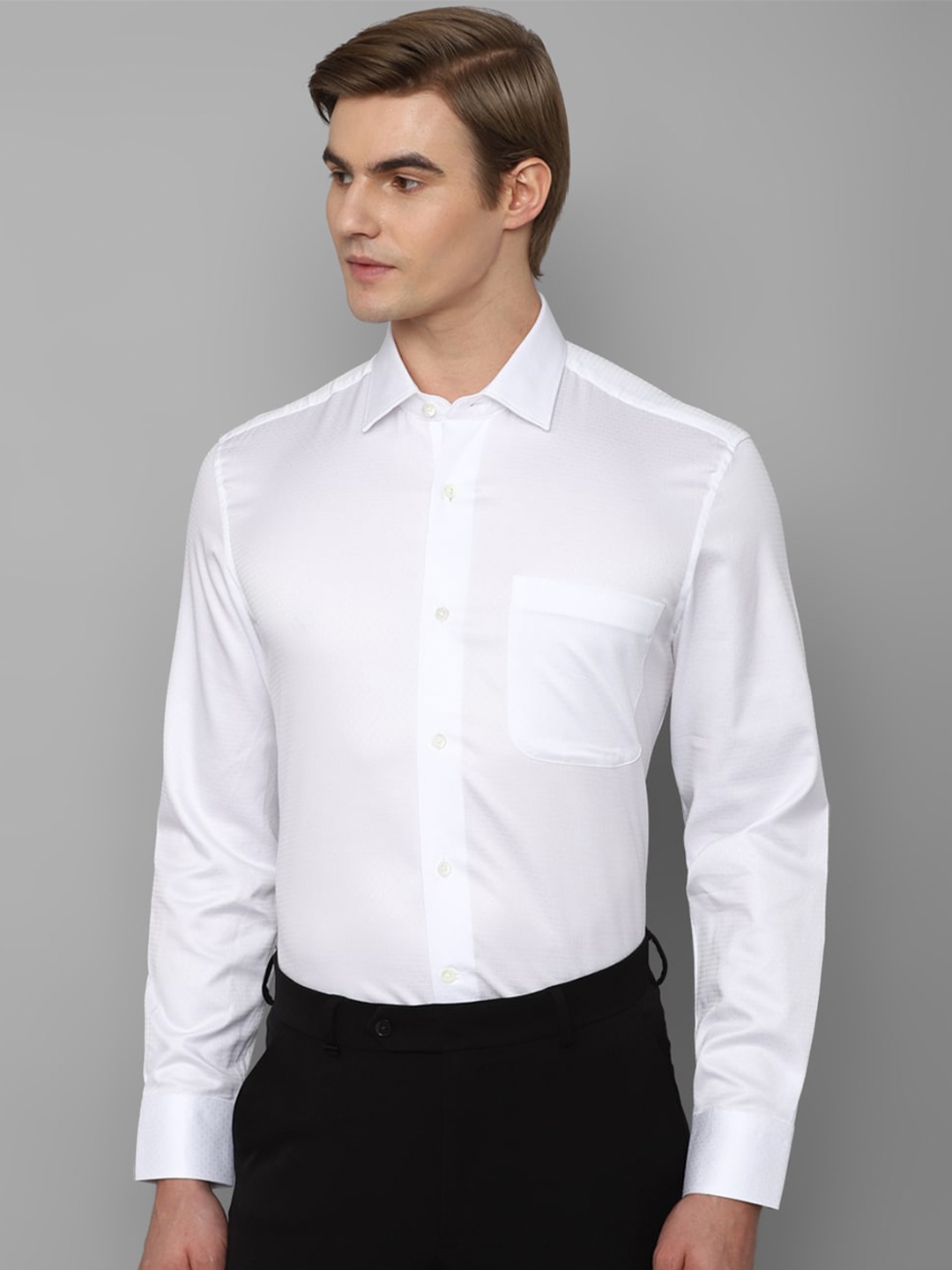 

Luxure by Louis Philippe Slim Fit Opaque Cotton Formal Shirt, White