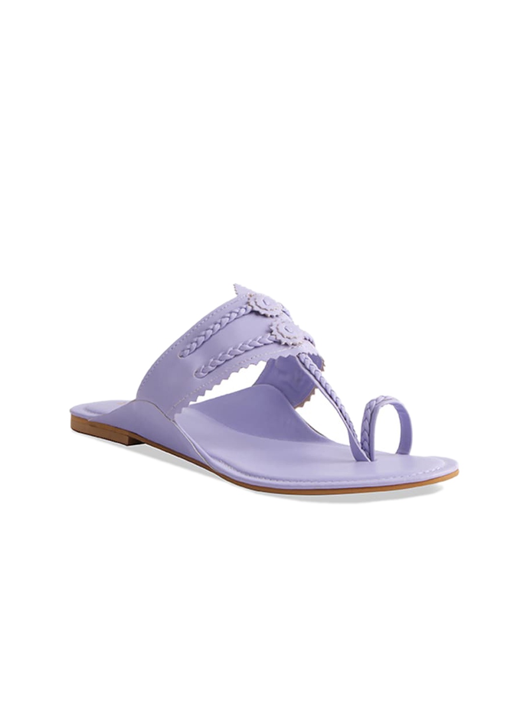

ERIDANI Textured One Toe Flats, Lavender