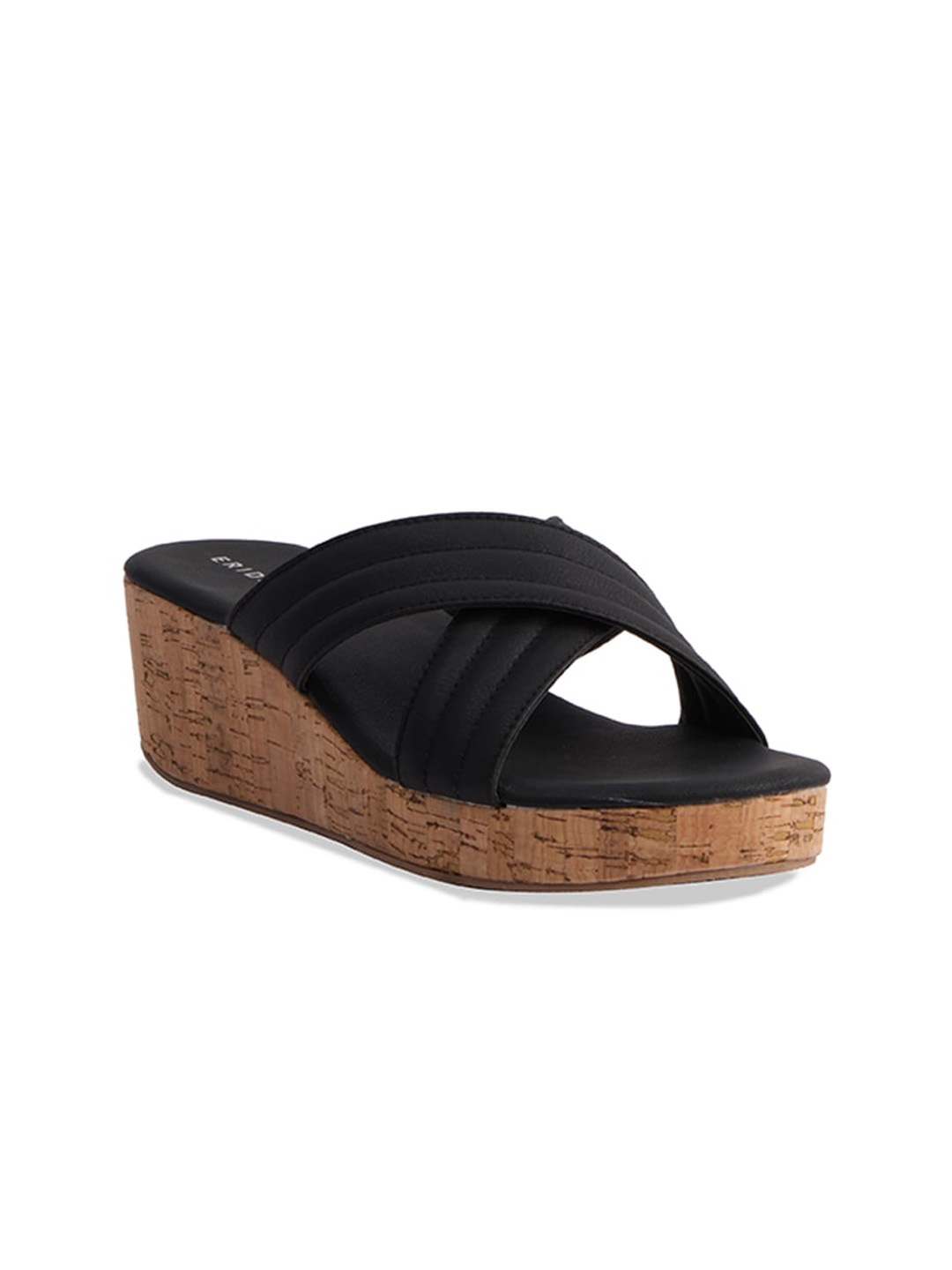 

ERIDANI Textured Wedge Heels, Black