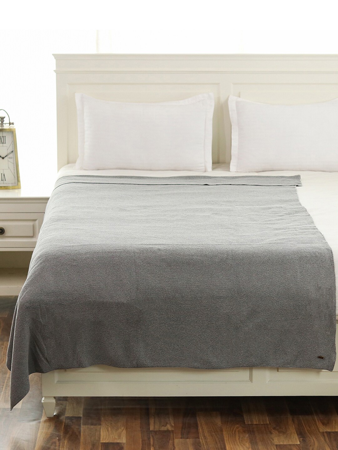 

Pluchi Grey Melange Cotton AC Room 350 GSM Single Bed Dohar