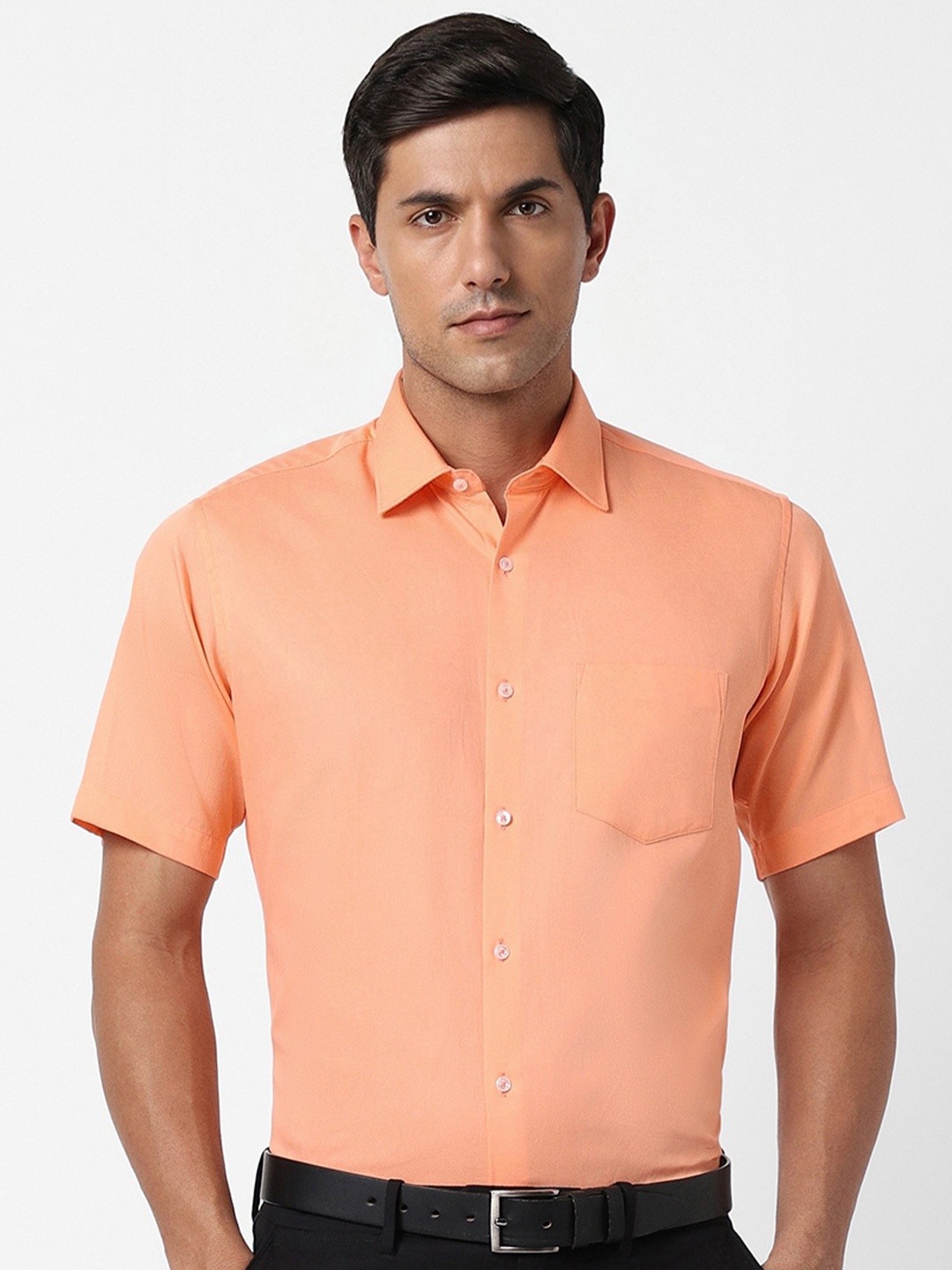 

Van Heusen Spread Collar Opaque Formal Shirt, Peach