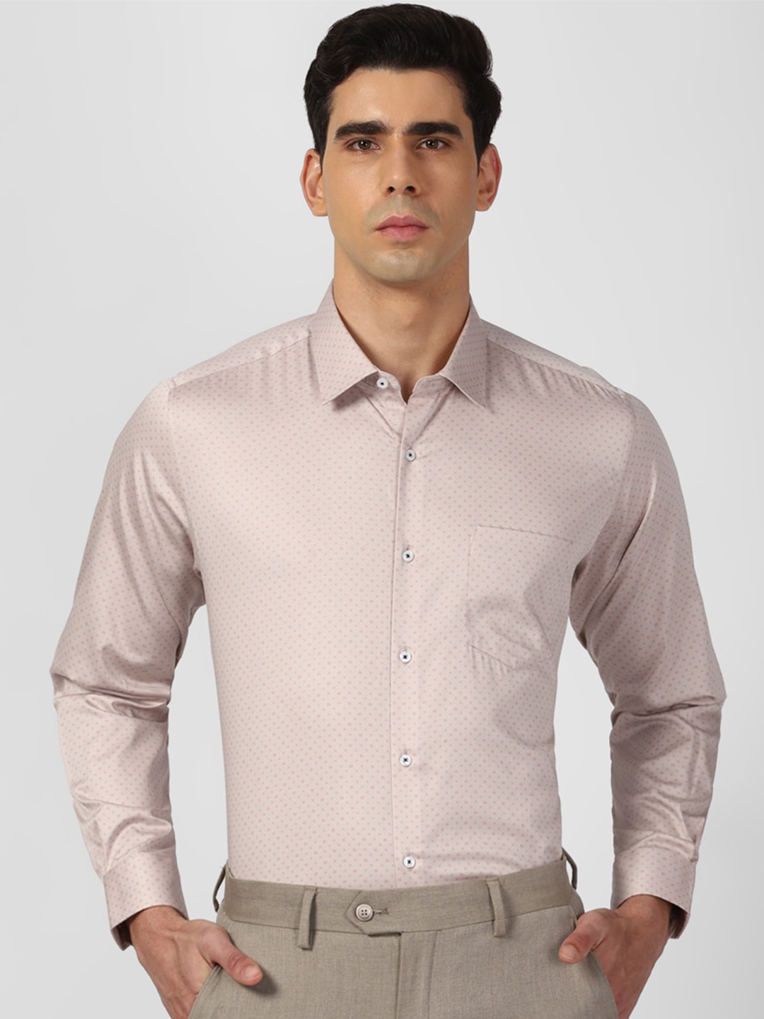 

Van Heusen Micro Ditsy Printed Cotton Party Shirt, Pink