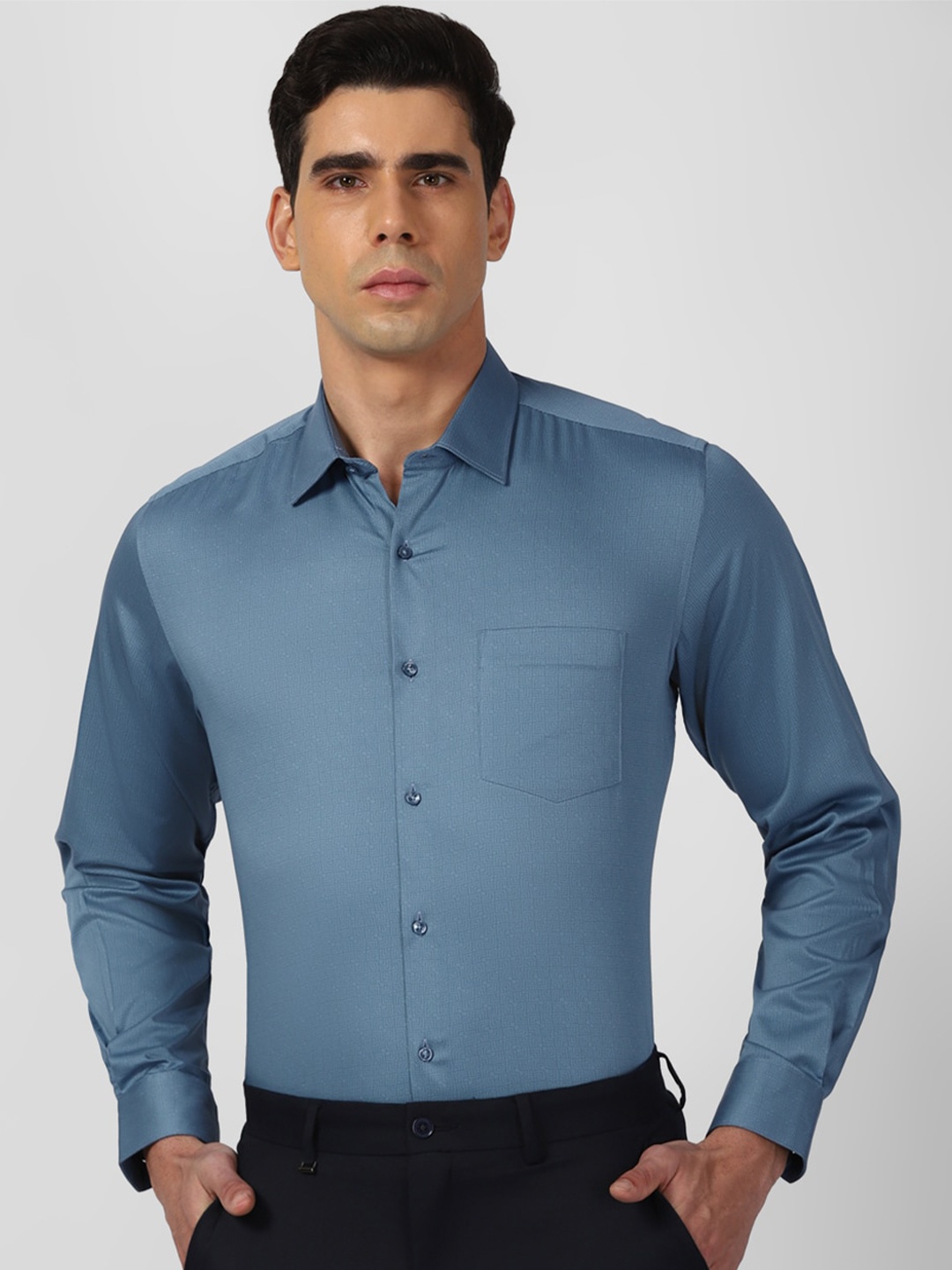 

Van Heusen Opaque Formal Pure Cotton Shirt, Blue