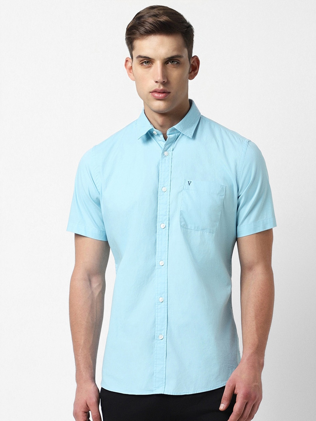 

Van Heusen Sport Slim Fit Opaque Casual Shirt, Blue