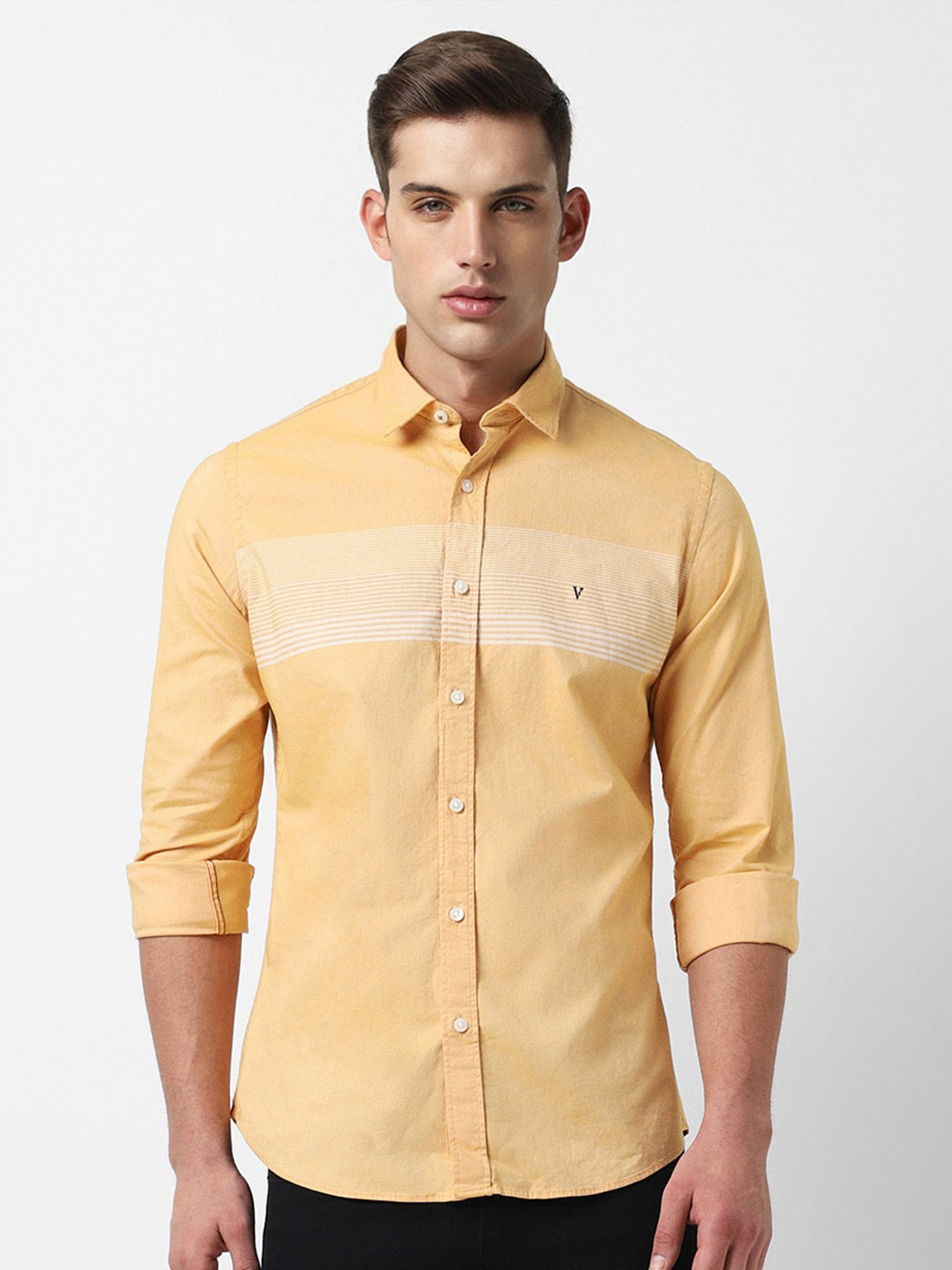 

Van Heusen Sport Slim Fit Cotton Casual Shirt, Yellow