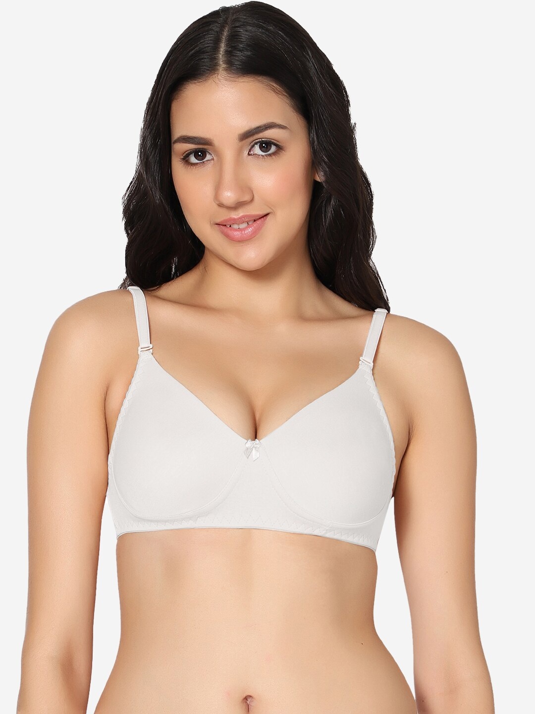In Care Full Coverage Non Padded Non-Wired Pure Cotton T-shirt Bra With All Day Comfort, White