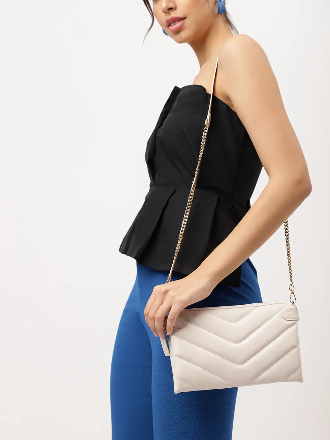 

Fastrack Textured Quilted Purse Clutch, White