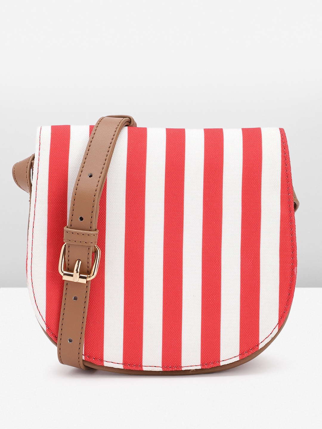 

Fastrack Striped Sling Bag, Red