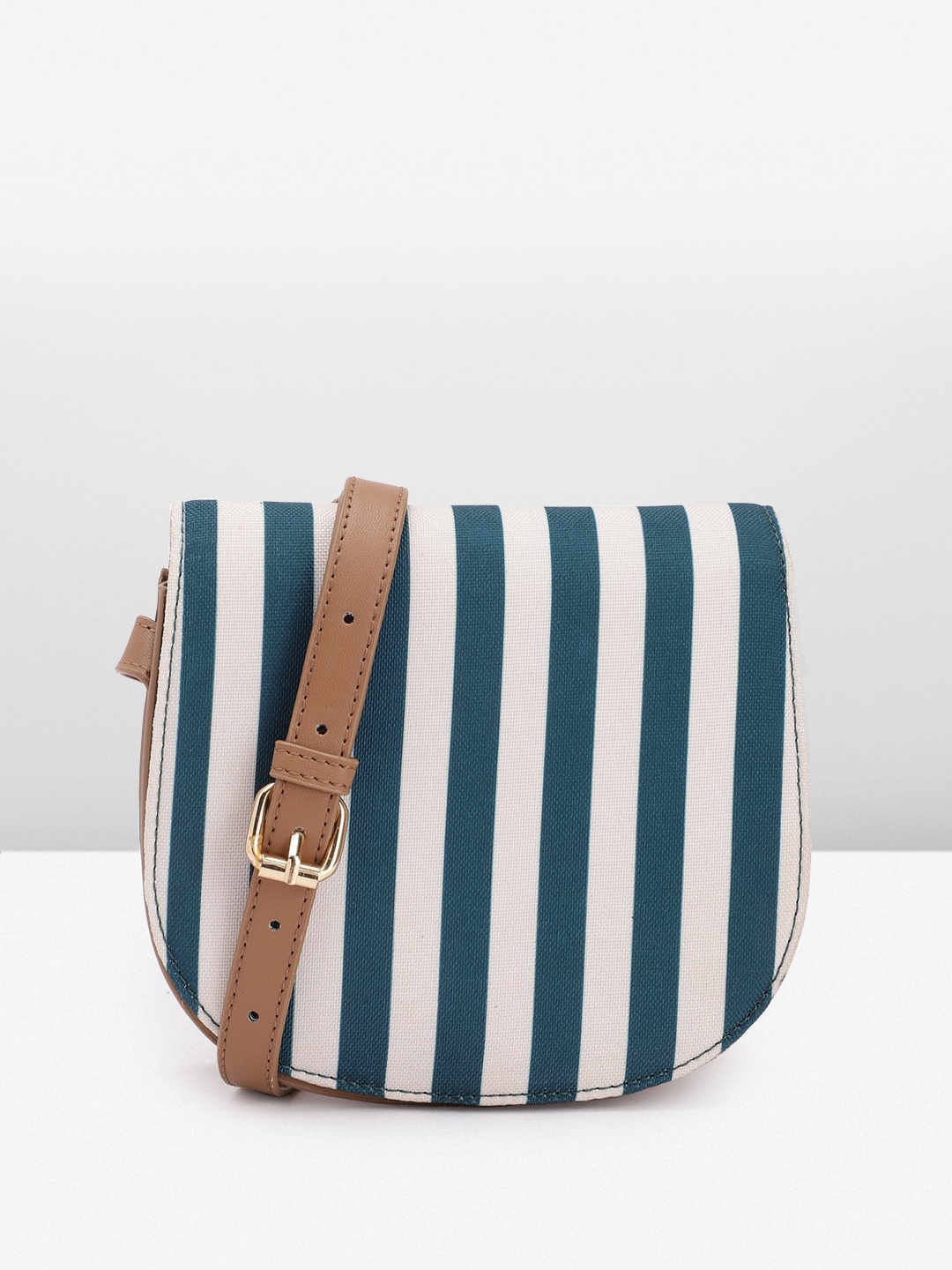 

Fastrack Striped Sling Bag, Navy blue