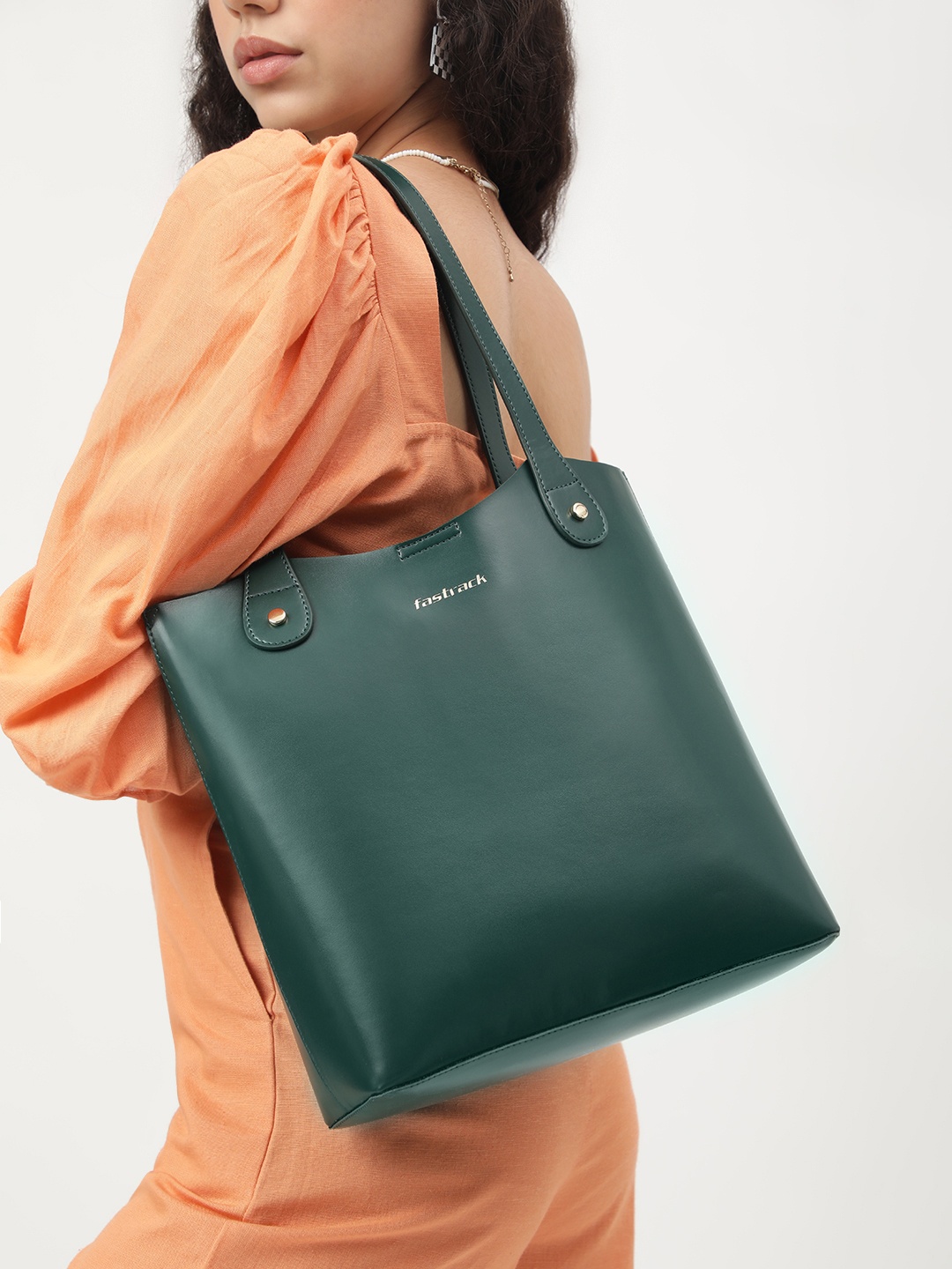 

Fastrack Women Malachite Green Tall Tote Bag