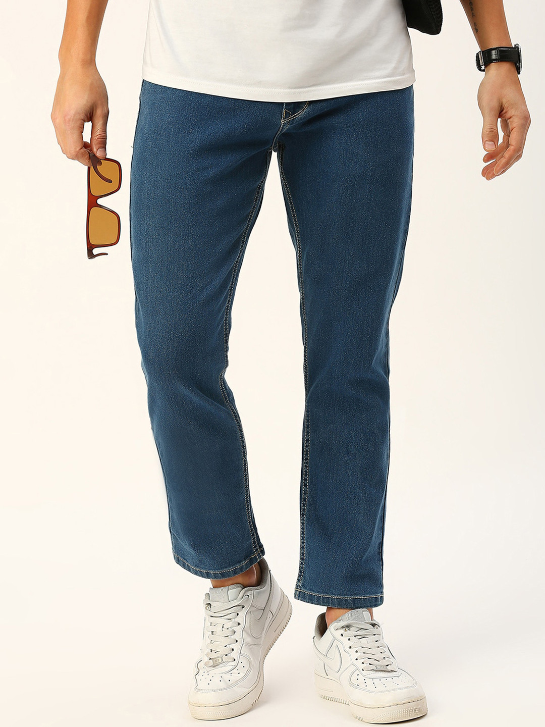 

Thomas Scott Men Smart Slim Fit Clean Look Stretchable Jeans, Blue