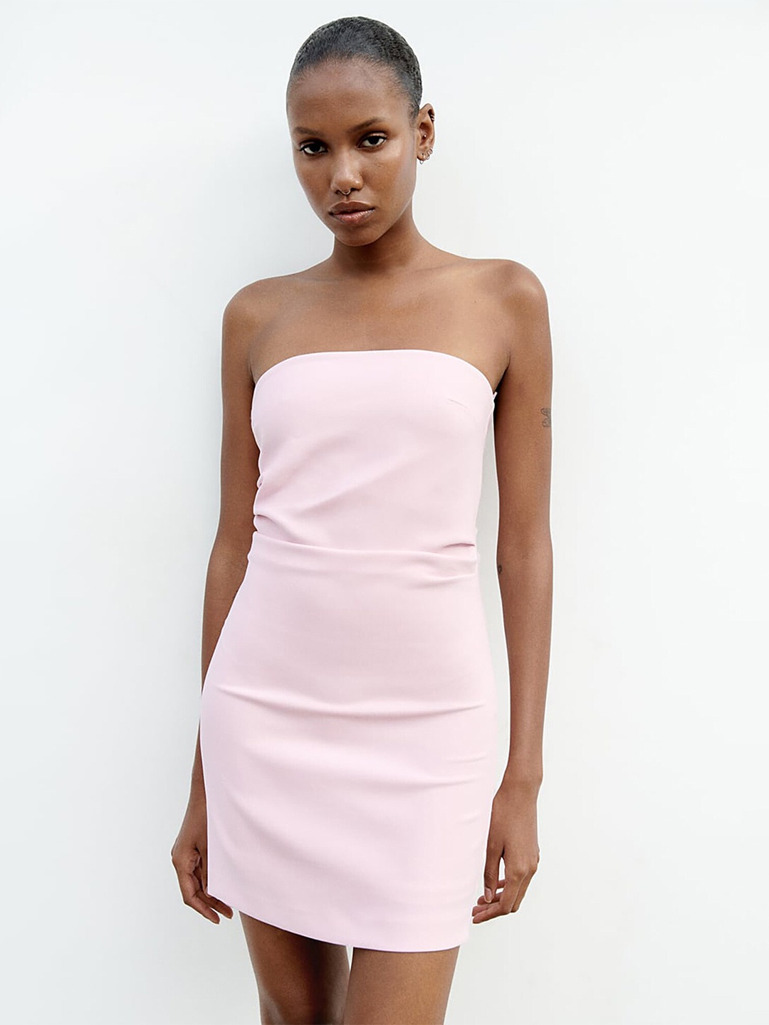 

LULU & SKY Strapless Sheath Mini Dress, Pink