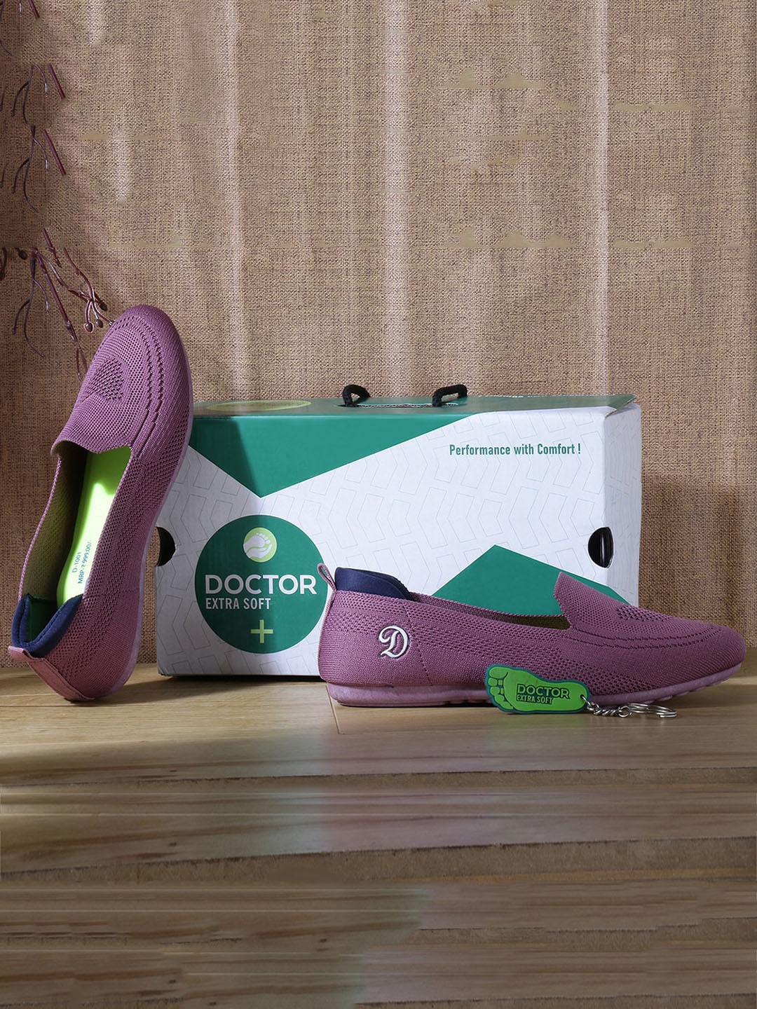 

DOCTOR EXTRA SOFT Women Perforations Lightweight Slip-On Sneakers, Purple