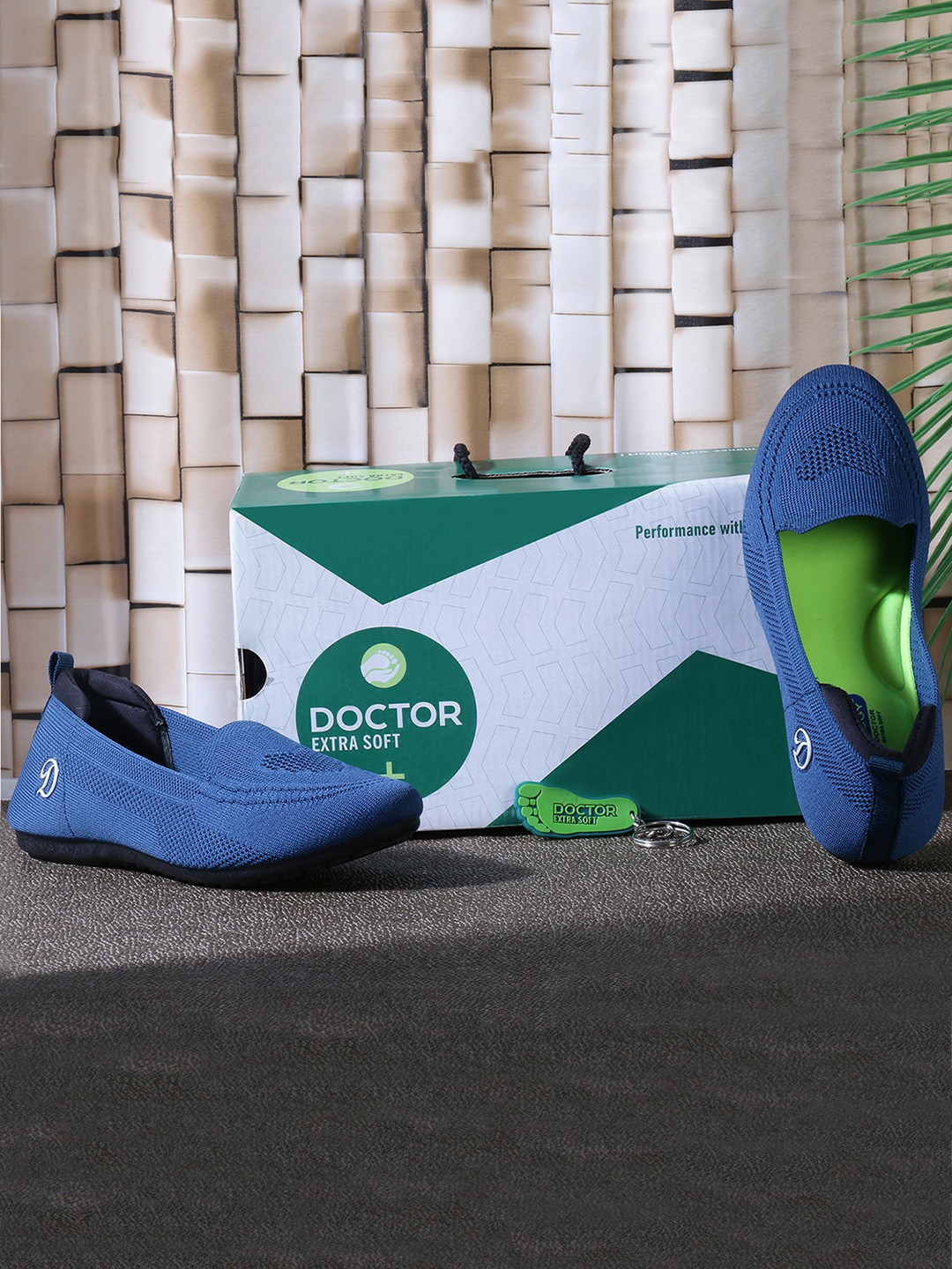 

DOCTOR EXTRA SOFT Women Perforations Lightweight Slip-On Sneakers, Blue