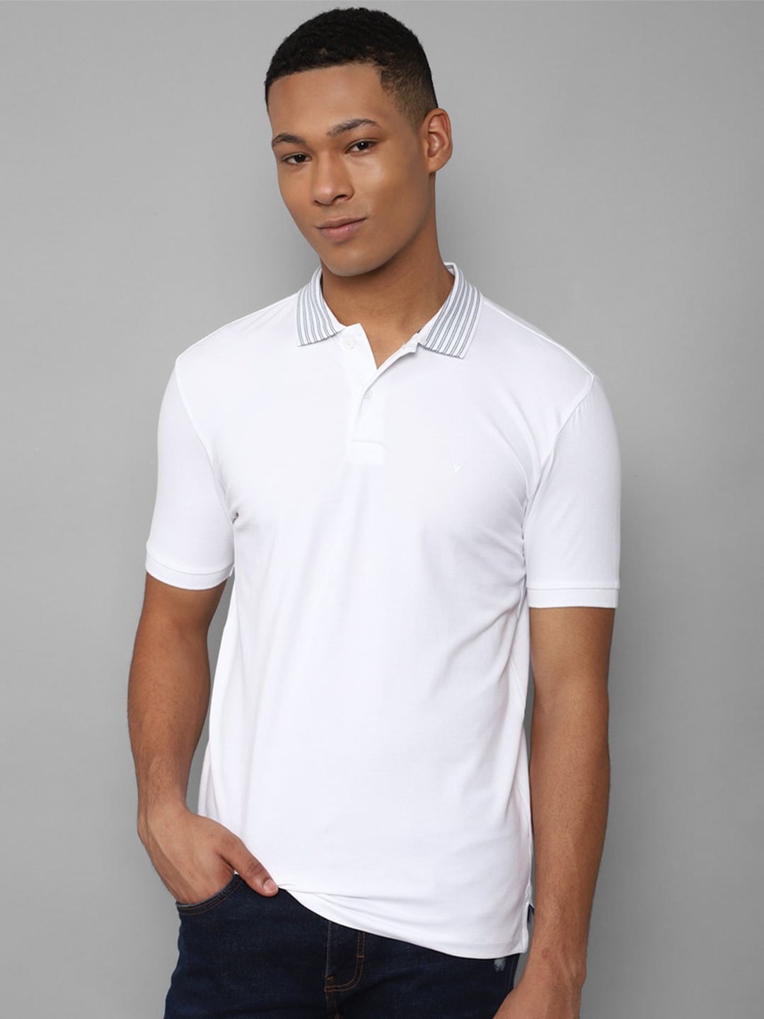 

Allen Solly Polo Collar Pure Cotton T-shirt, White