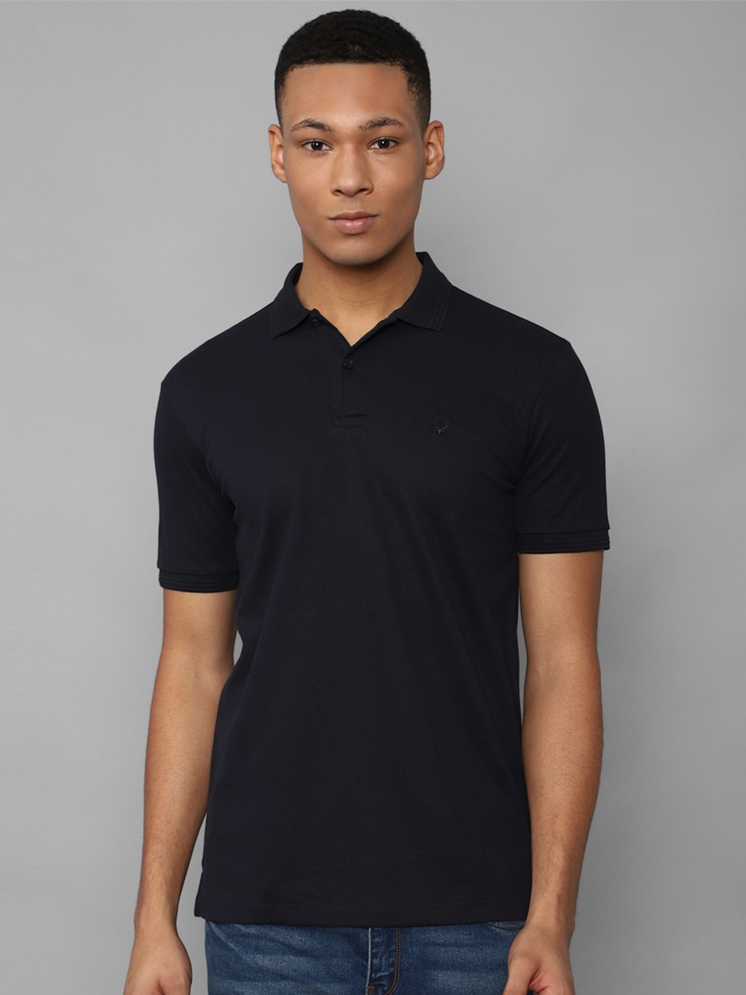 

Allen Solly Polo Collar Pure Cotton T-shirt, Black