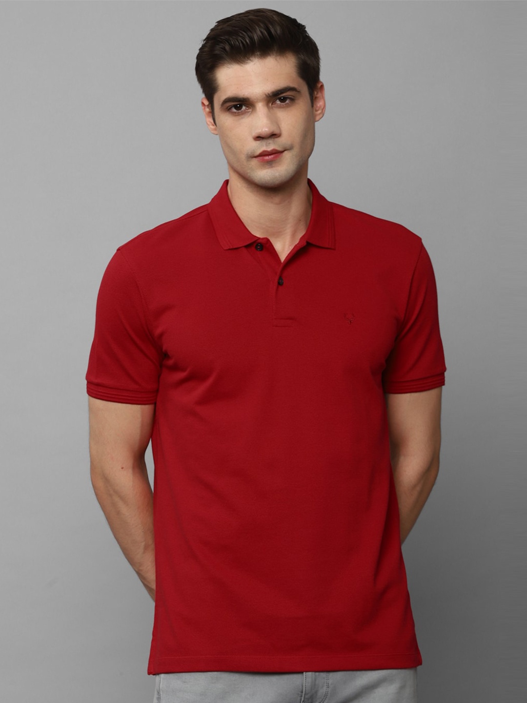 

Allen Solly Polo Collar Pure Cotton T-shirt, Red