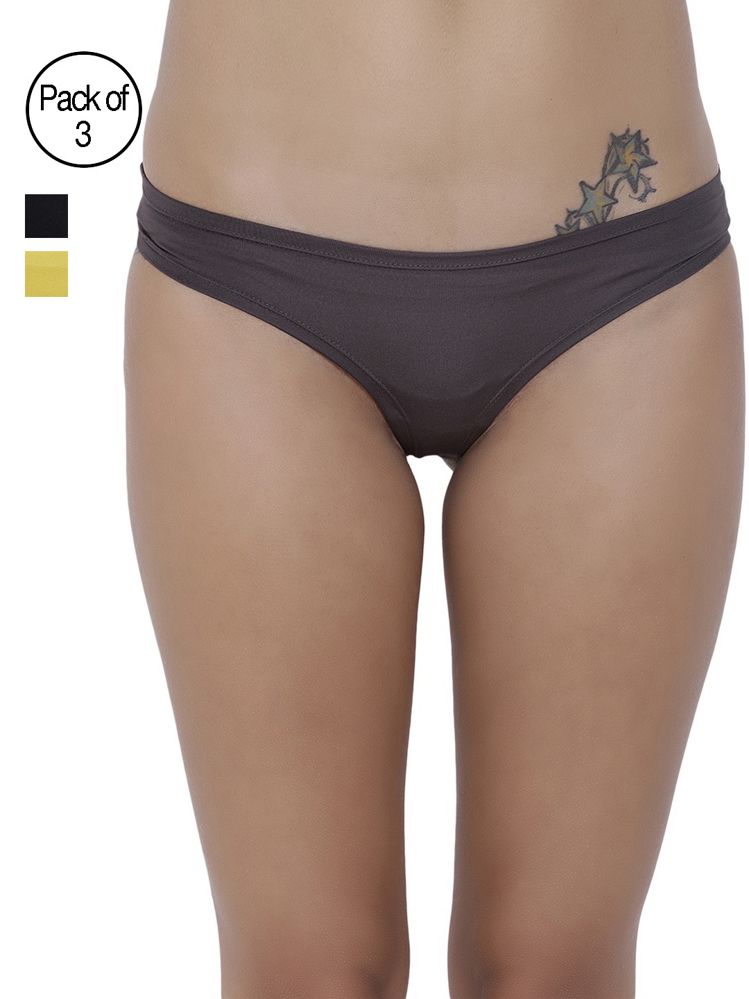 

BASIICS by La Intimo Pack of 3 Assorted Basic Briefs BCPSS020C26F, Multi