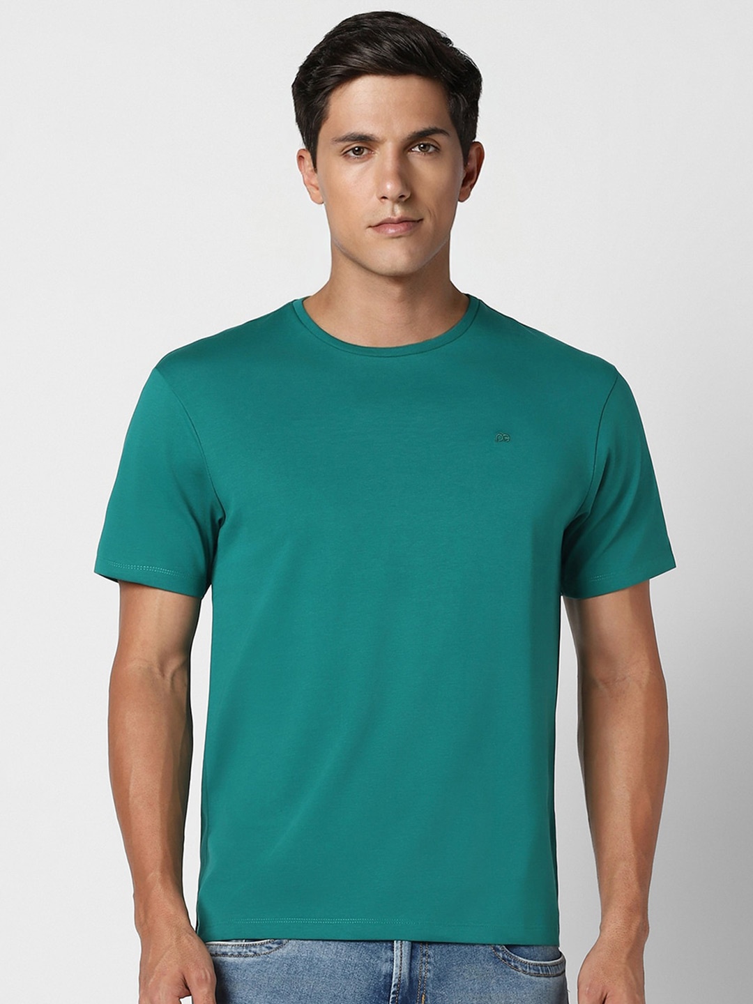 

Peter England Round Neck Casual T-shirt, Green