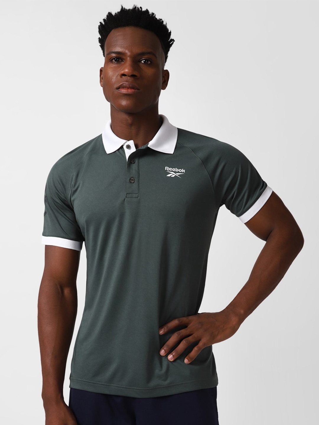 

Reebok Colourblocked Sp Polo Tshirt, Green