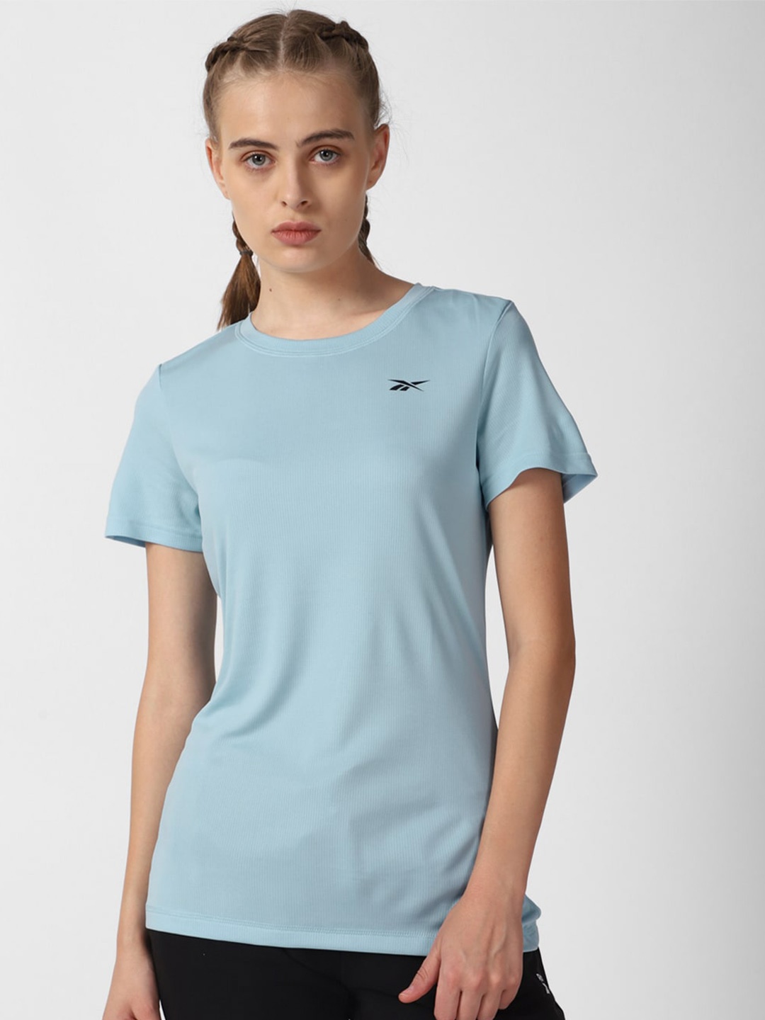 

Reebok Brand Logo Printed Detail Round Neck T-Shirt, Blue