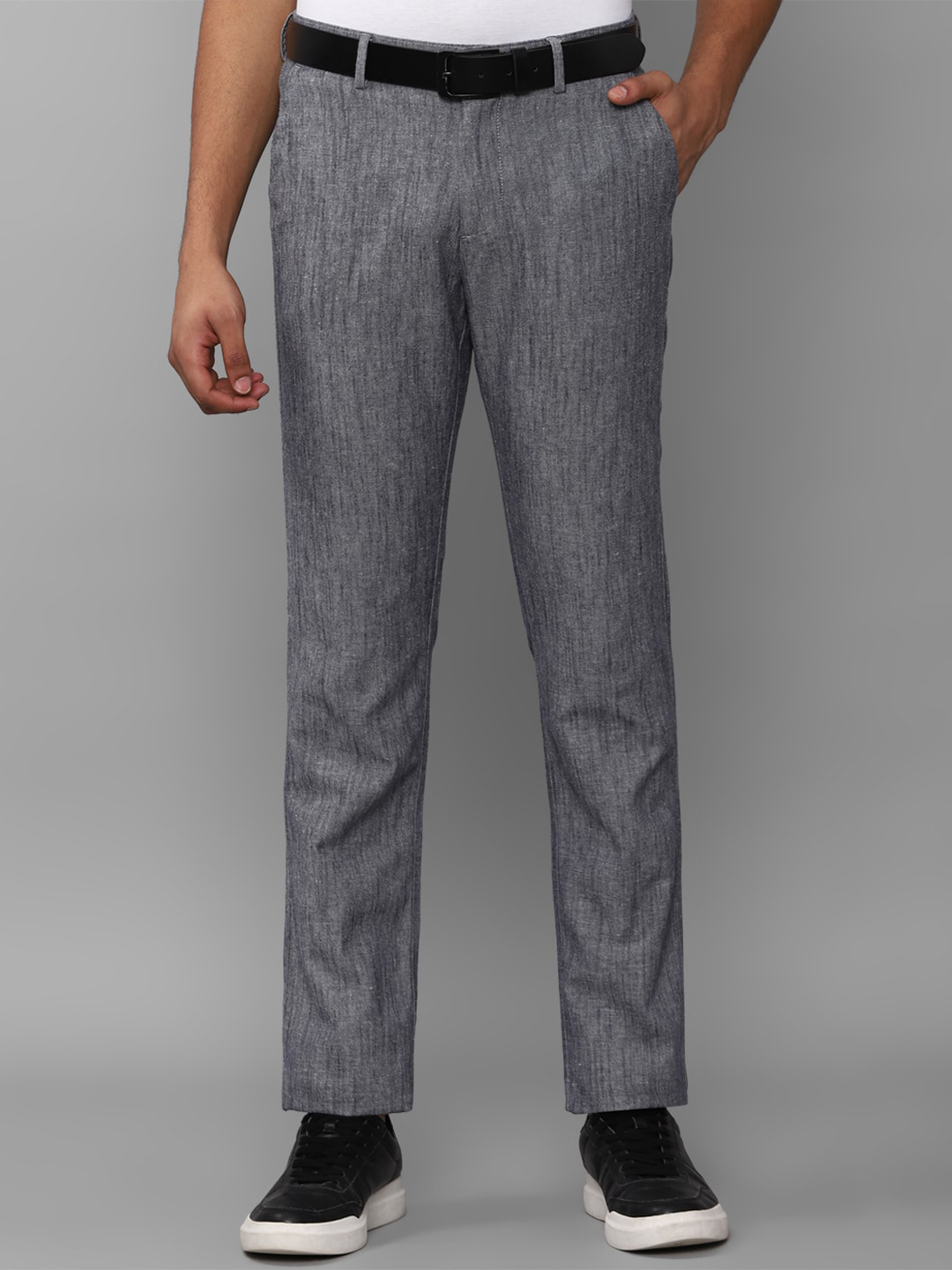 

Allen Solly Men Regular Fit Mid-Rise Regular Trousers, Grey