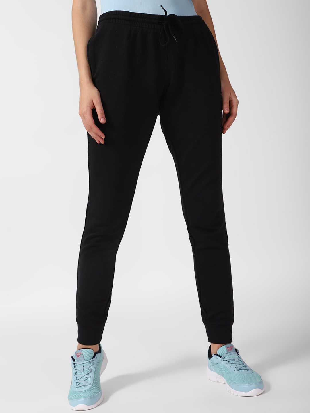 Reebok Women Slim Fit Ri French Terry Cotton Jogger, Black