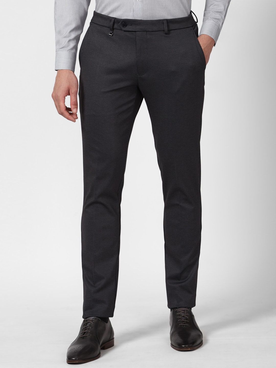 

Van Heusen Men Slim Fit Formal Trousers, Charcoal