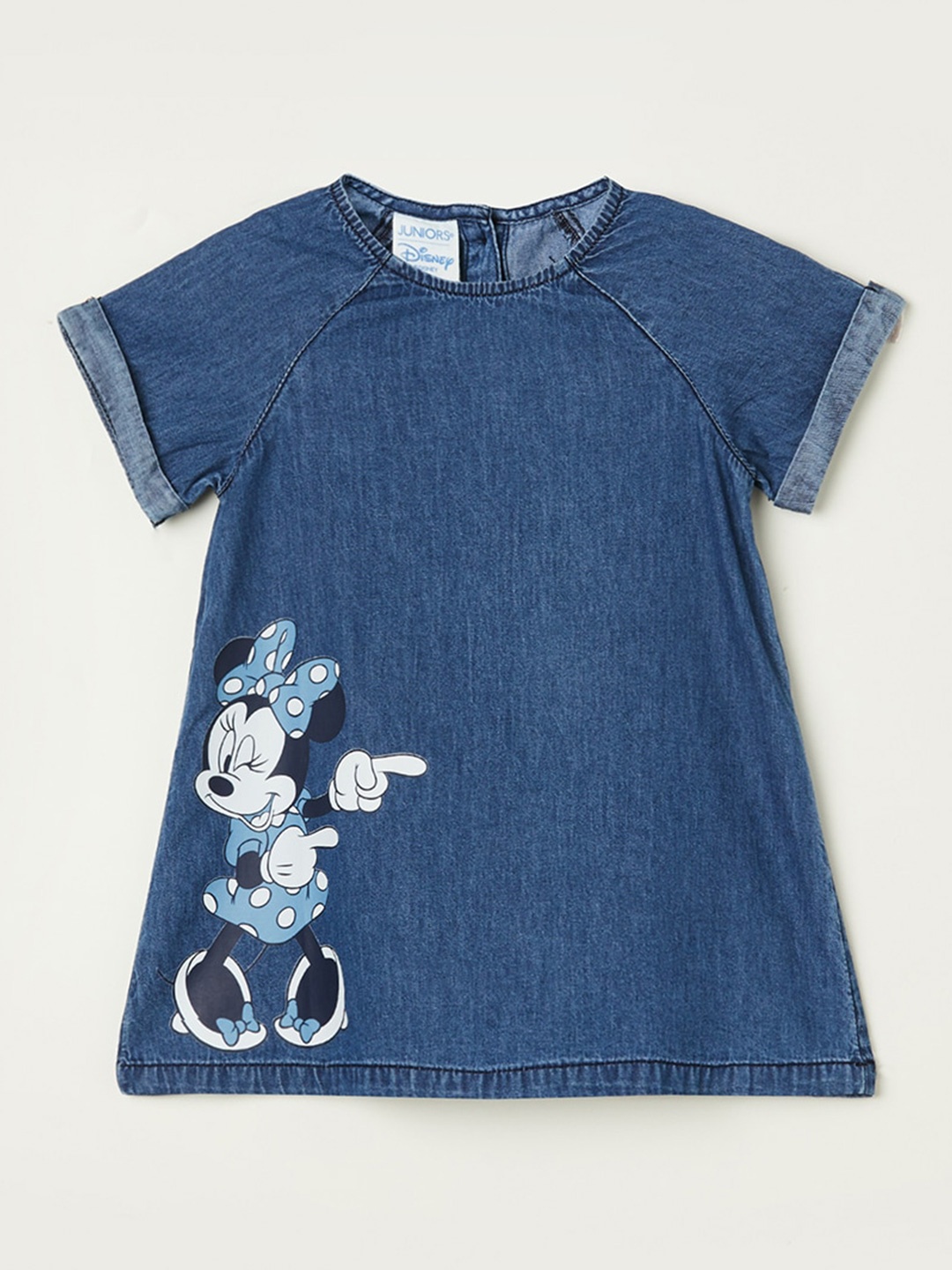

Juniors by Lifestyle Girls Minnie Mouse Printed Cotton A-Line Dress, Blue