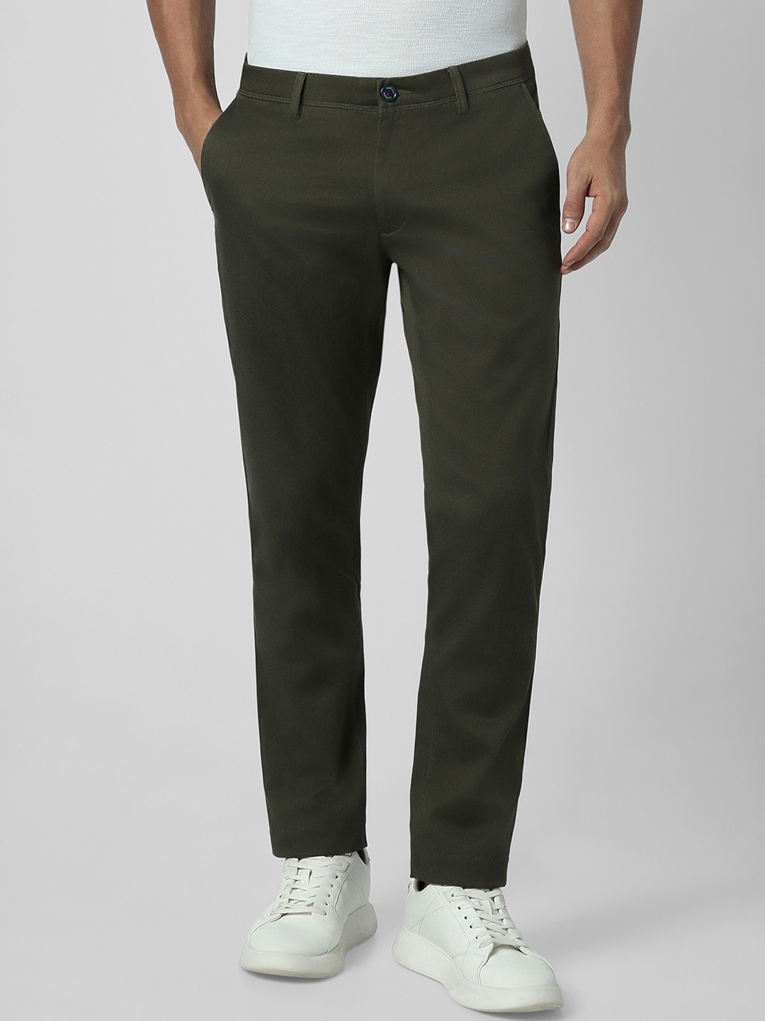 

Van Heusen Sport Men Slim Fit Mid-Rise Regular Trousers, Olive
