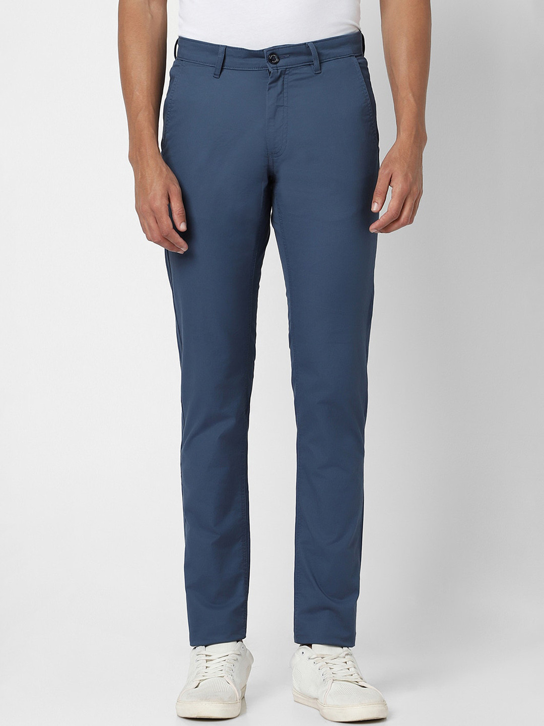 

Van Heusen Sport Men Mid Rise Slim Fit Trousers, Blue