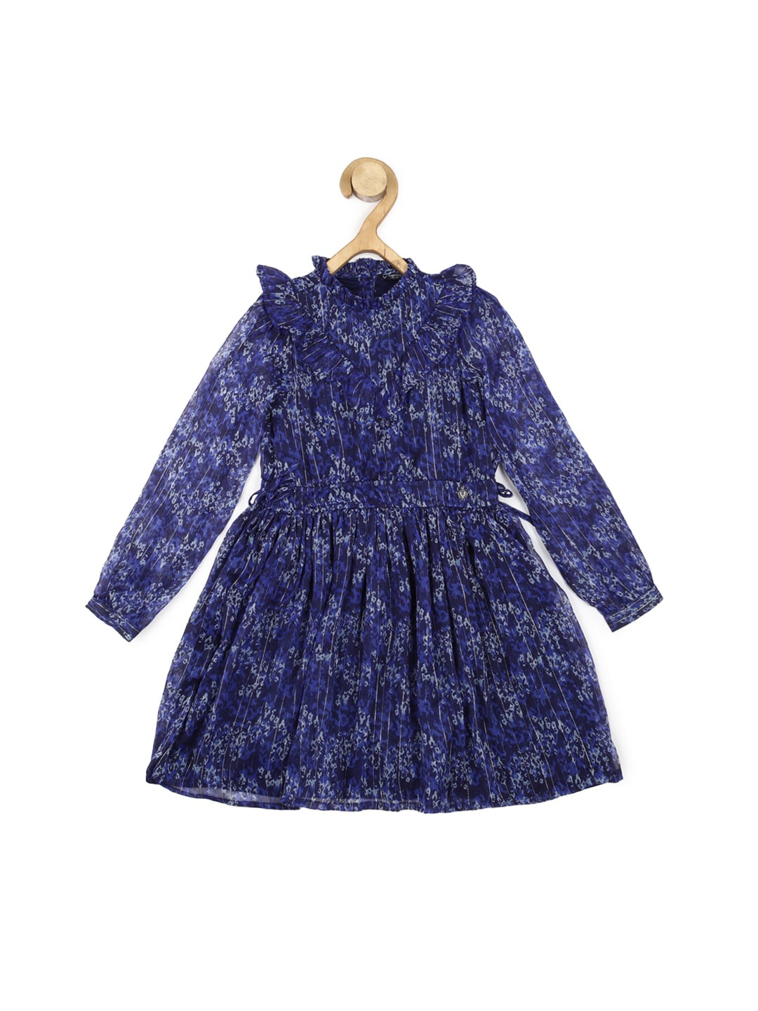 

Allen Solly Junior Girls Floral Printed Ruffles Detail Fit & Flare Dress, Blue