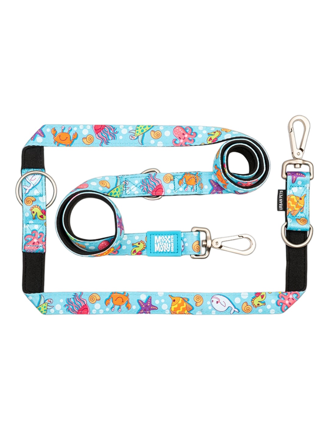 Max & Molly Ocean Printed Dog Training Leash, Blue
