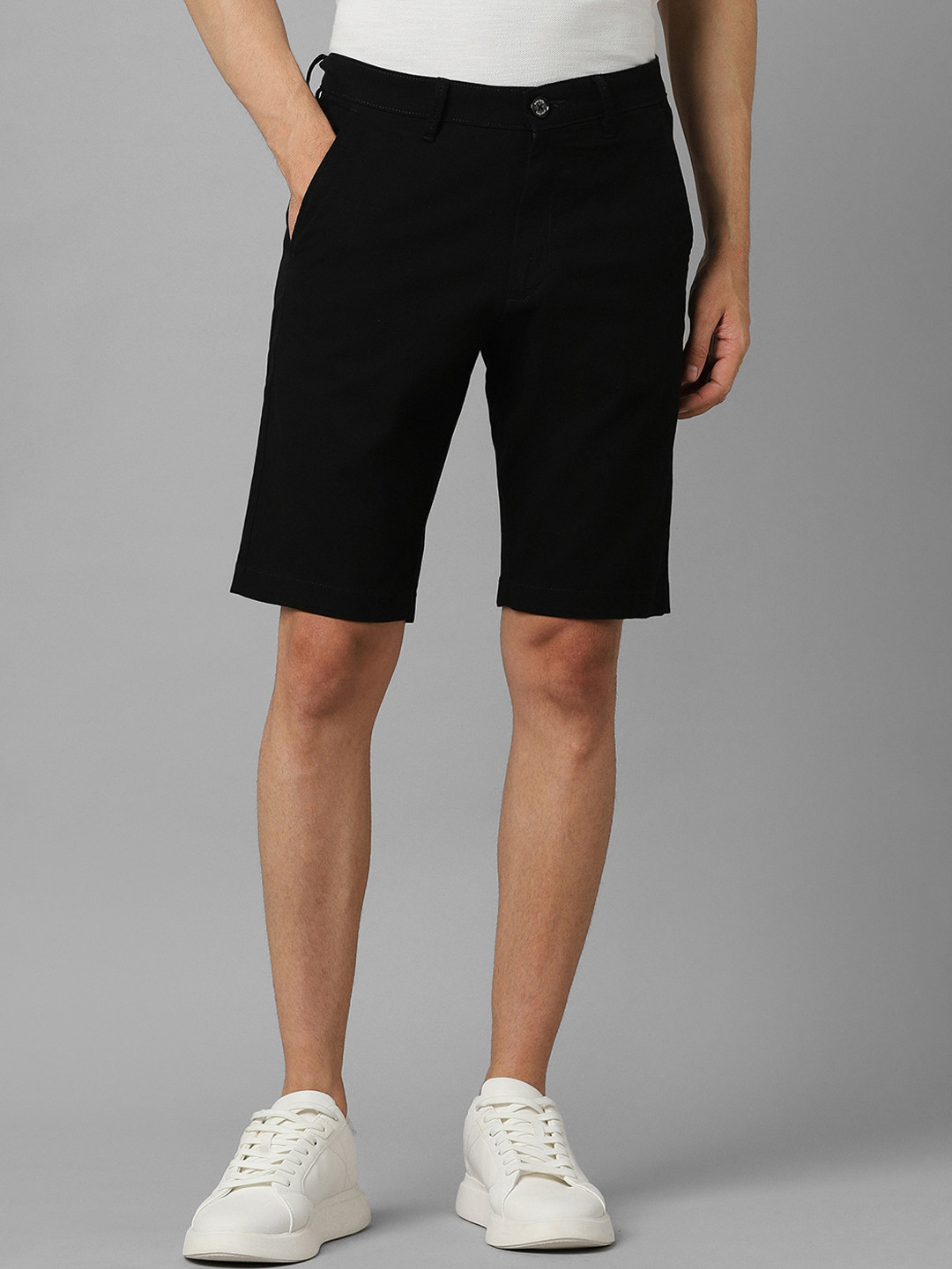 

Allen Solly Men Slim Fit Mid-Rise Shorts, Black