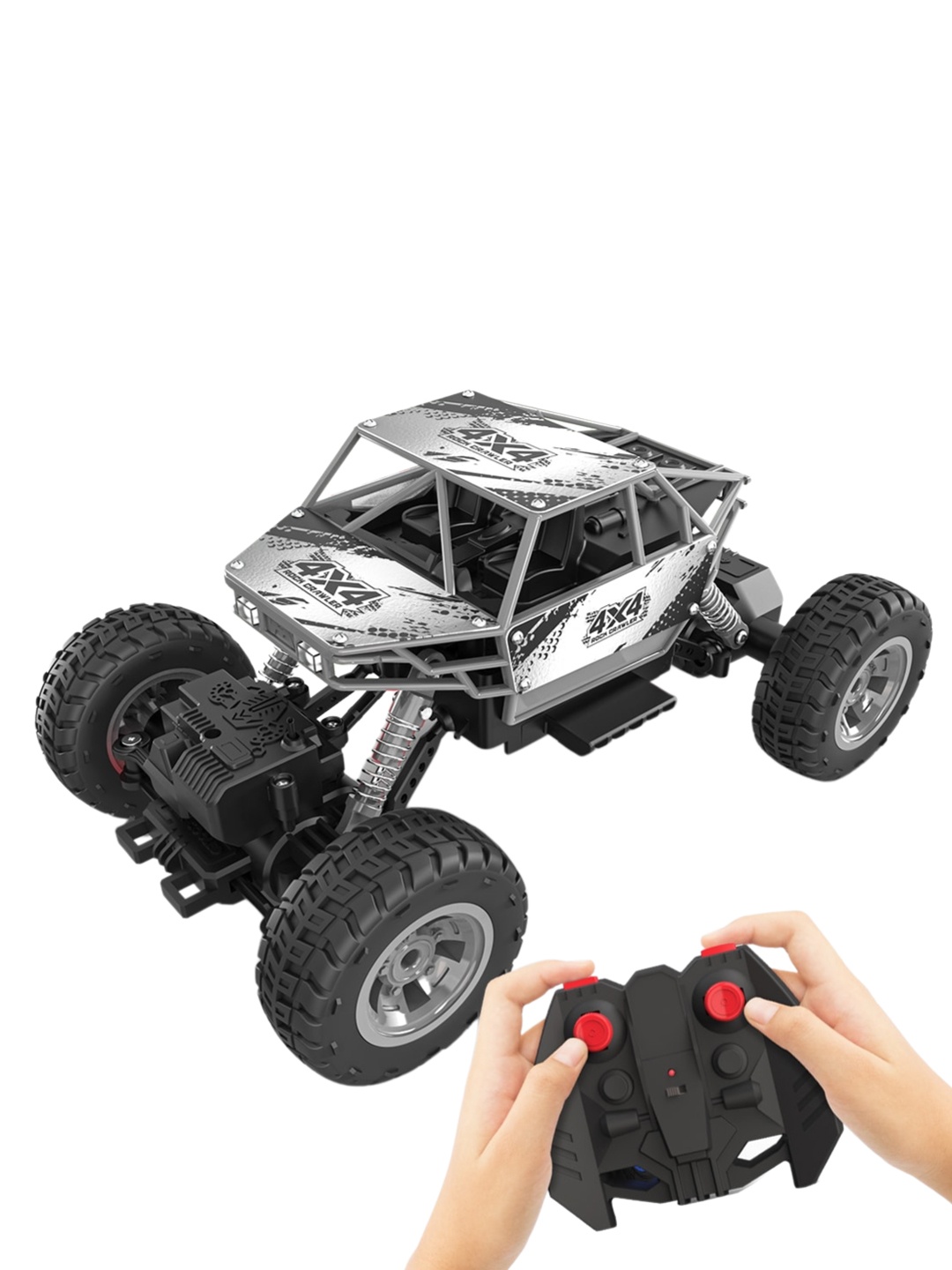 

Mirana Kids Duster C-Type USB Rechargeable 4X4 Off Road High Speed RC Car, Silver
