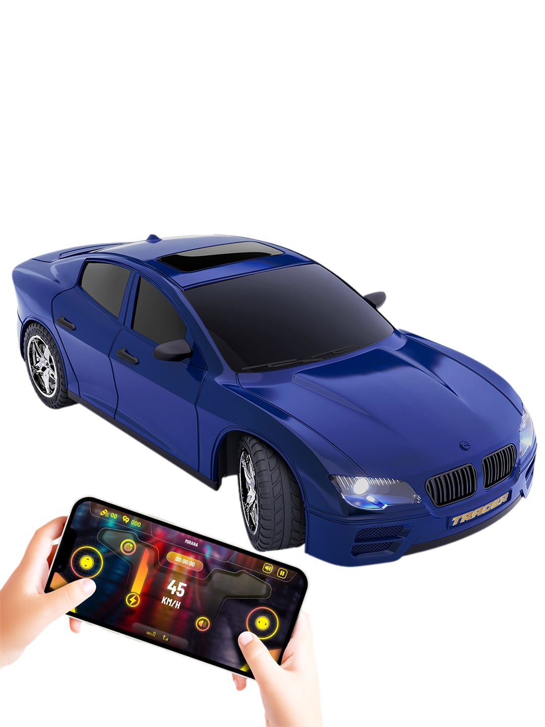 

Mirana Kids Tracer C-Type USB Rechargeable App Controlled Racing RC Car, Blue