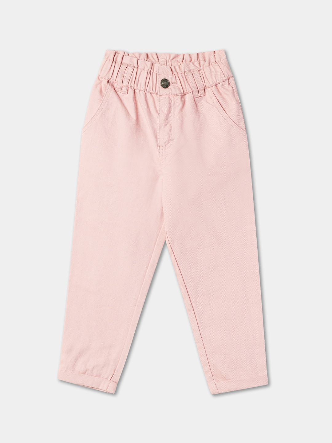 

R&B Girls Comfort Mid-Rise Cotton Jeans, Pink