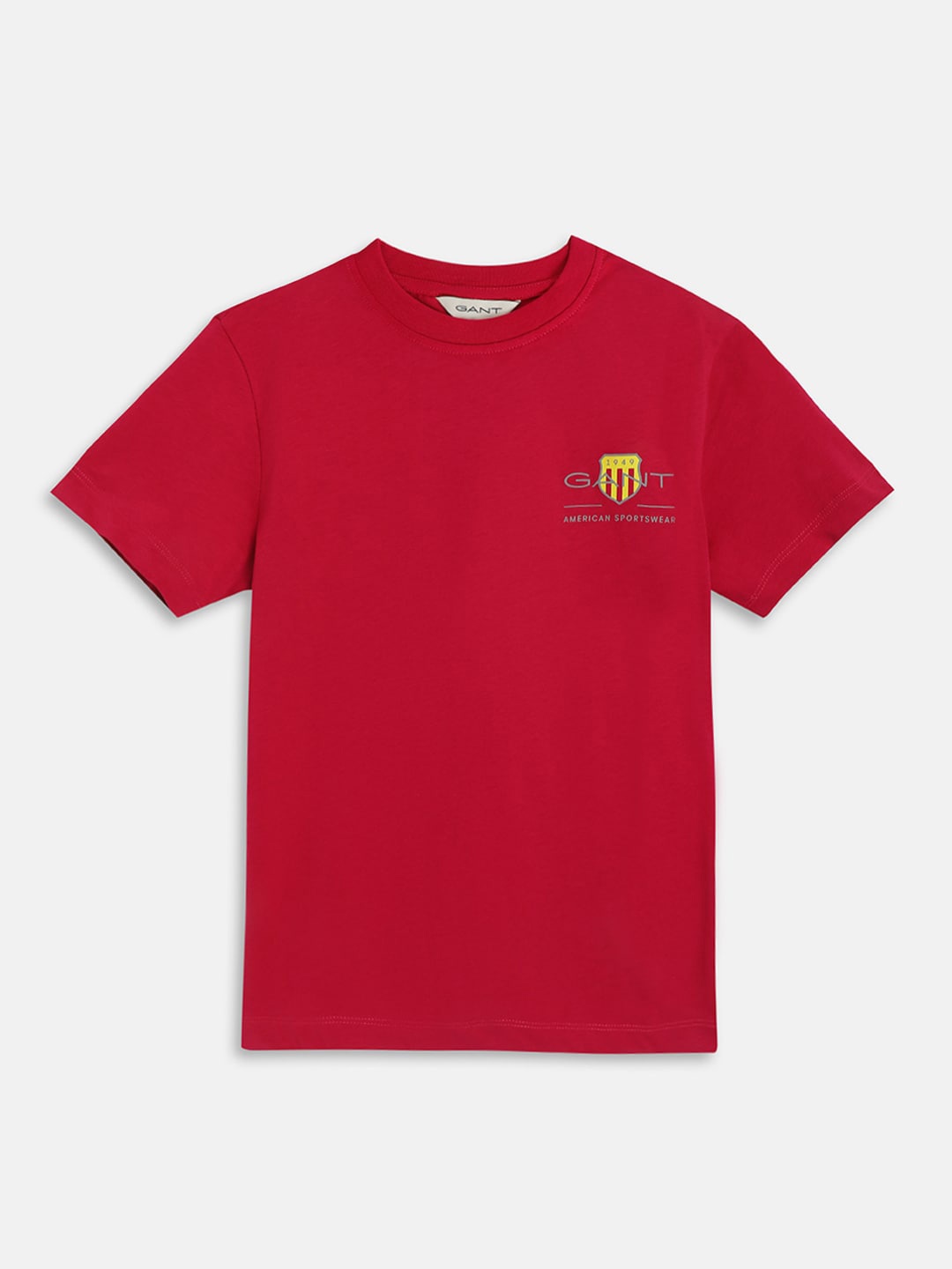 

GANT Boys Round Neck Cotton T-shirt, Red