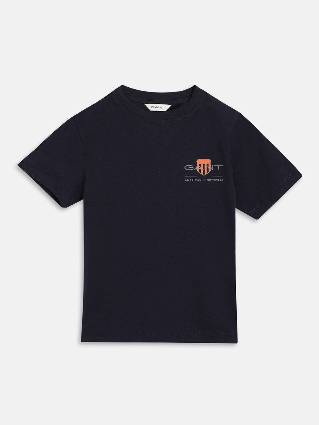 

GANT Boys Round Neck Relaxed Fit Pure Cotton T-shirt, Navy blue