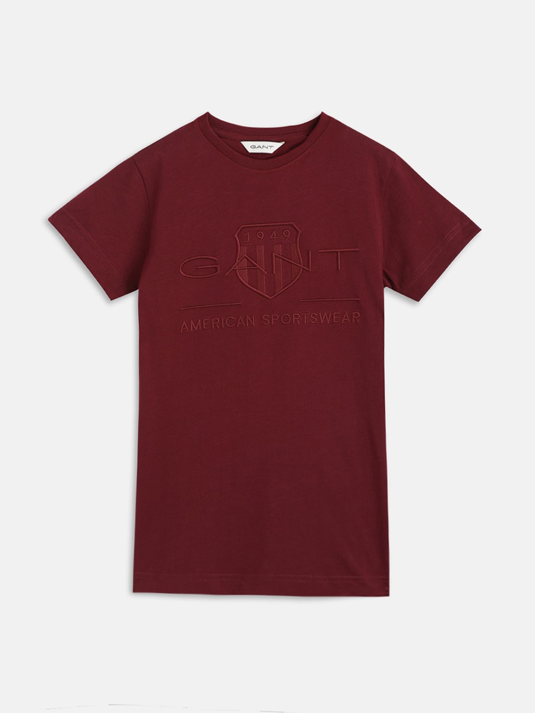 

GANT Boys Typography Printed Cotton T-shirt, Maroon