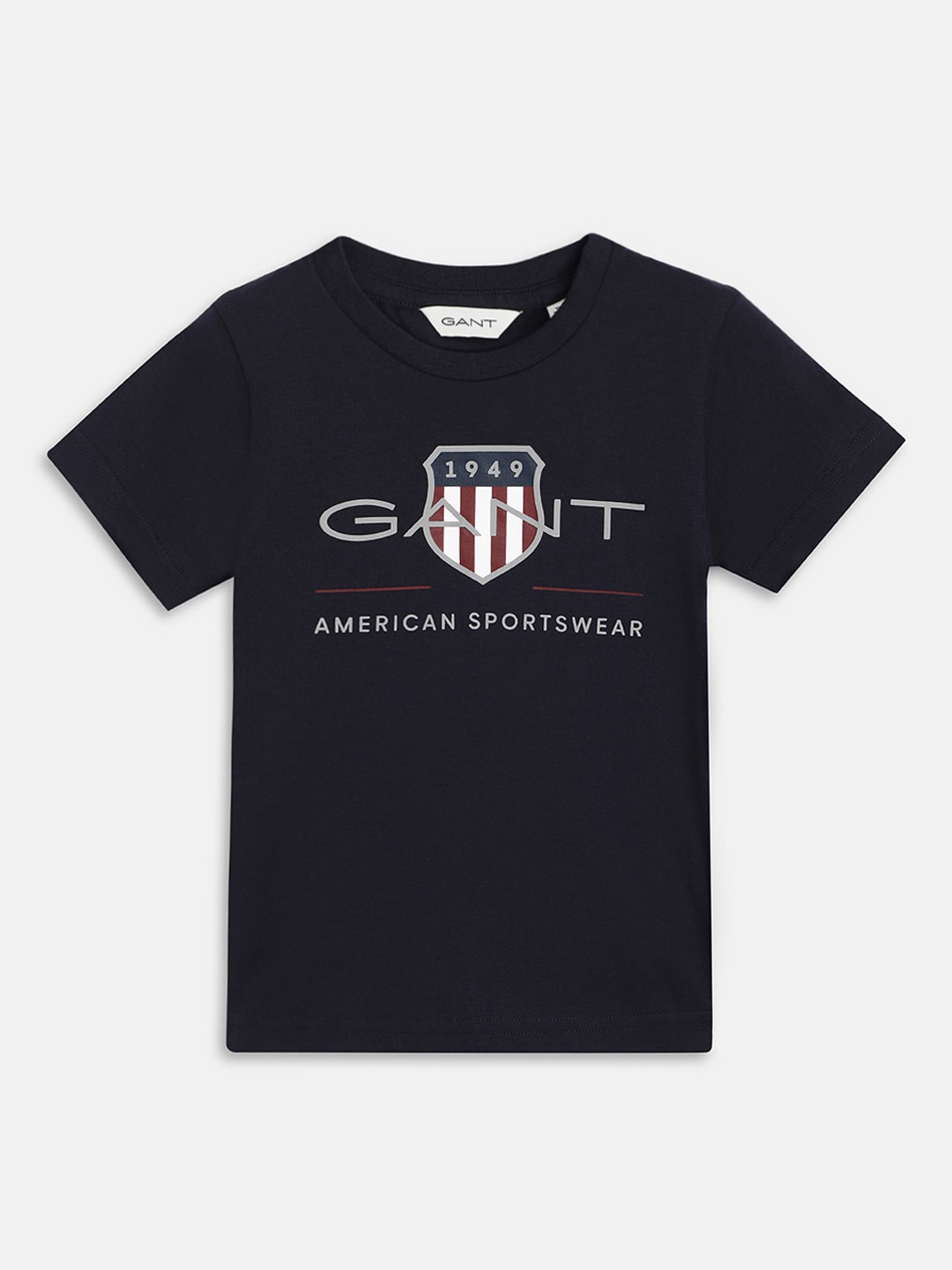 

GANT Boys Typography Printed Cotton T-shirt, Navy blue