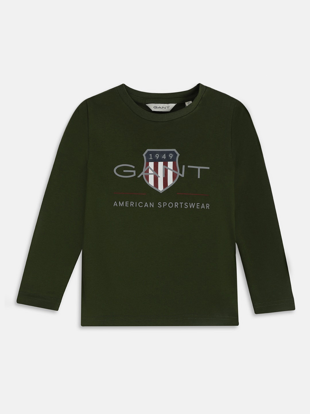 

GANT Boys Typography Printed Cotton T-shirt, Olive